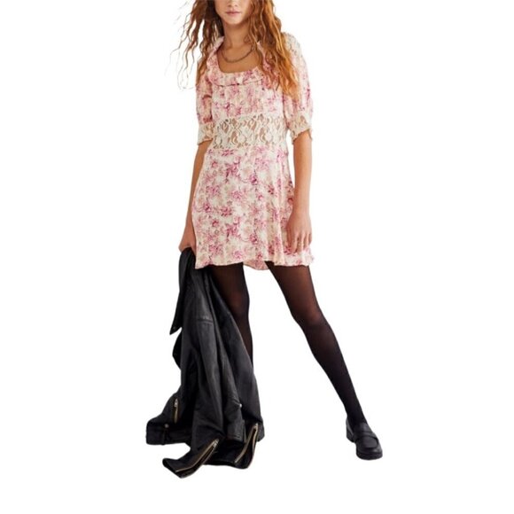 FREE People Lucie Mini dress YELLOW Size 2 / XS - Picture 4 of 16